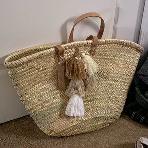 Large Straw Market Bag